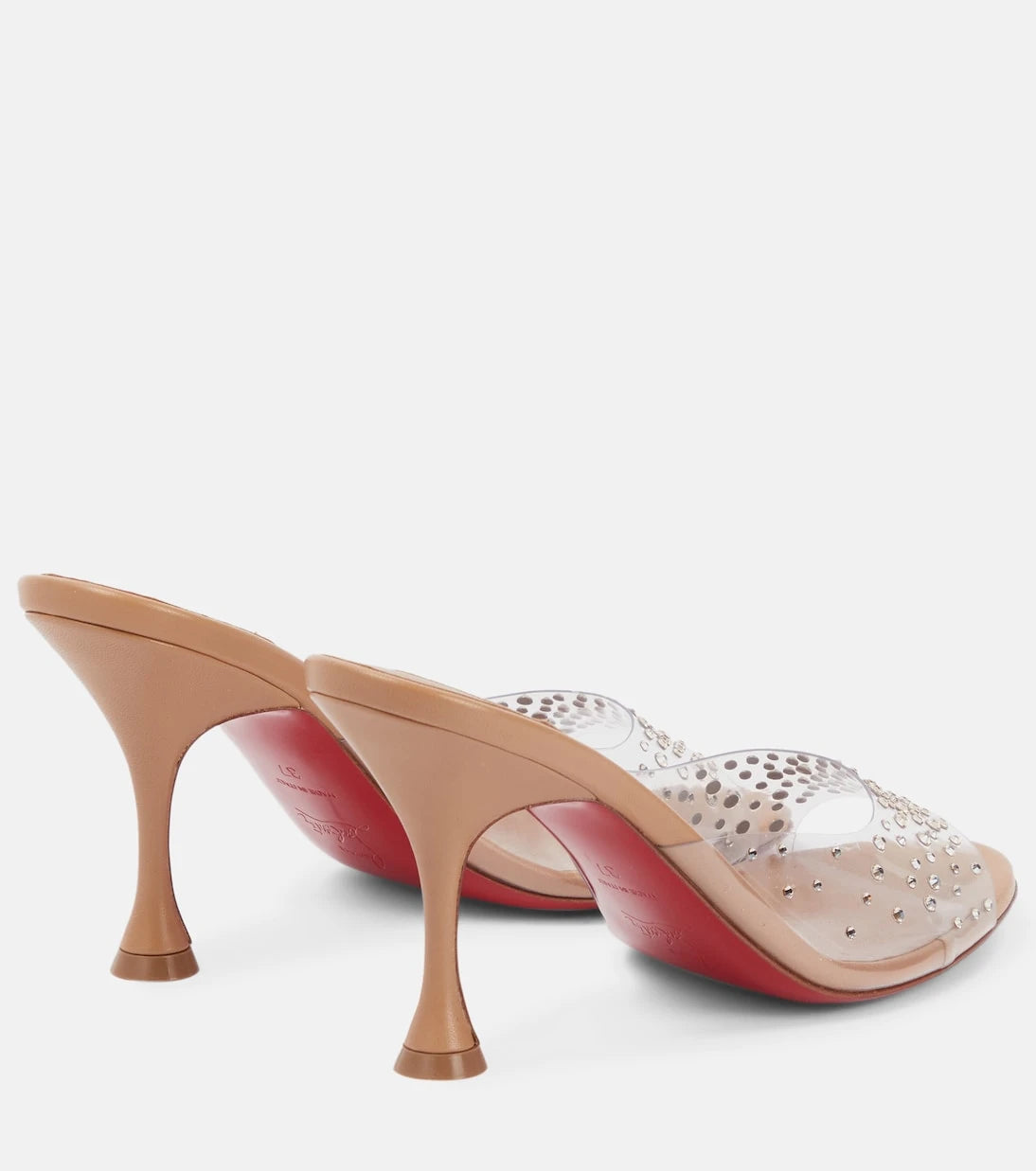 Christian Louboutin - Nudes Degramule embellished mules