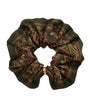 Green Silk Paisley Scrunchie