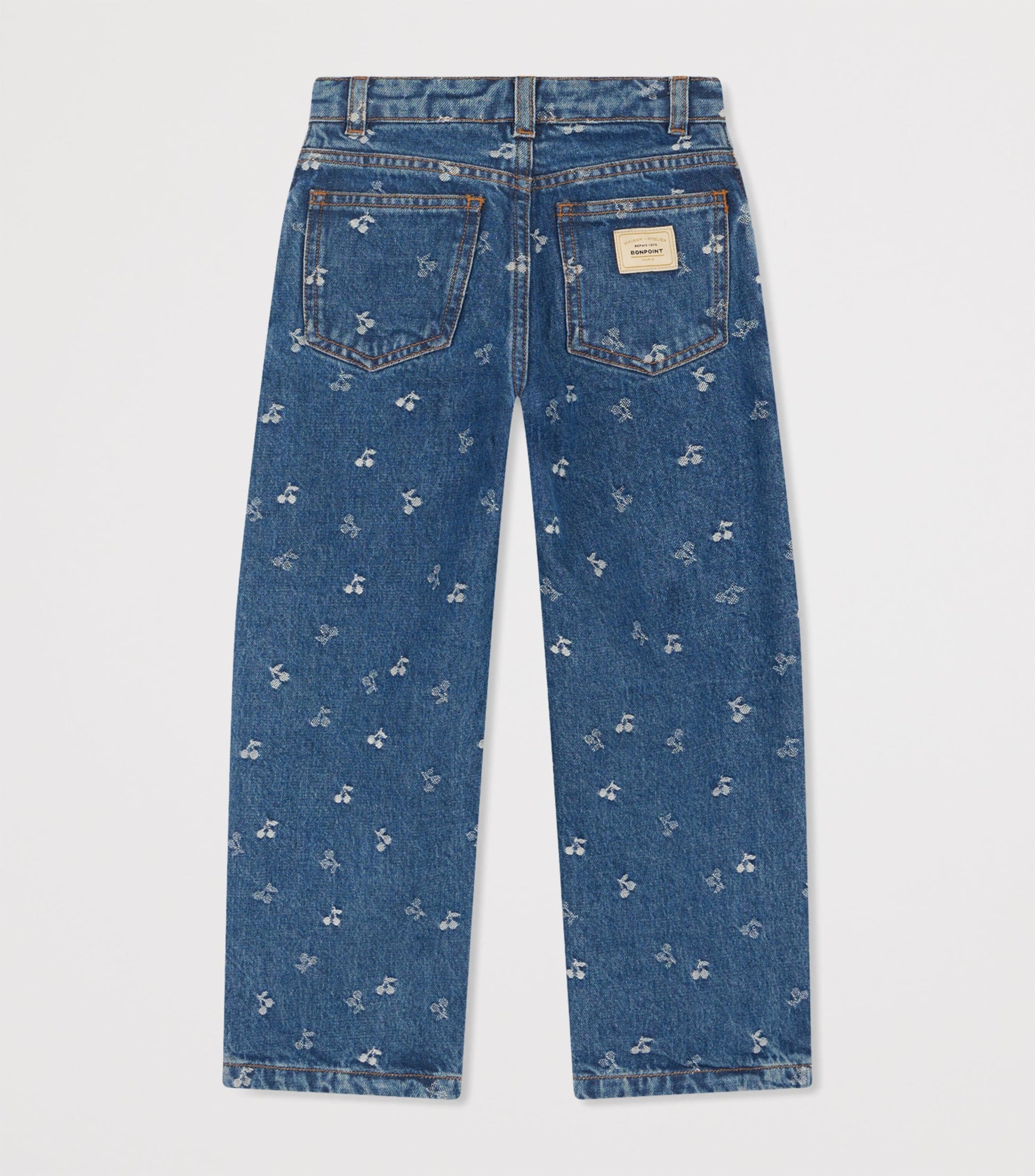 Cherry-Embellished Straight Jeans (4-8 Years)