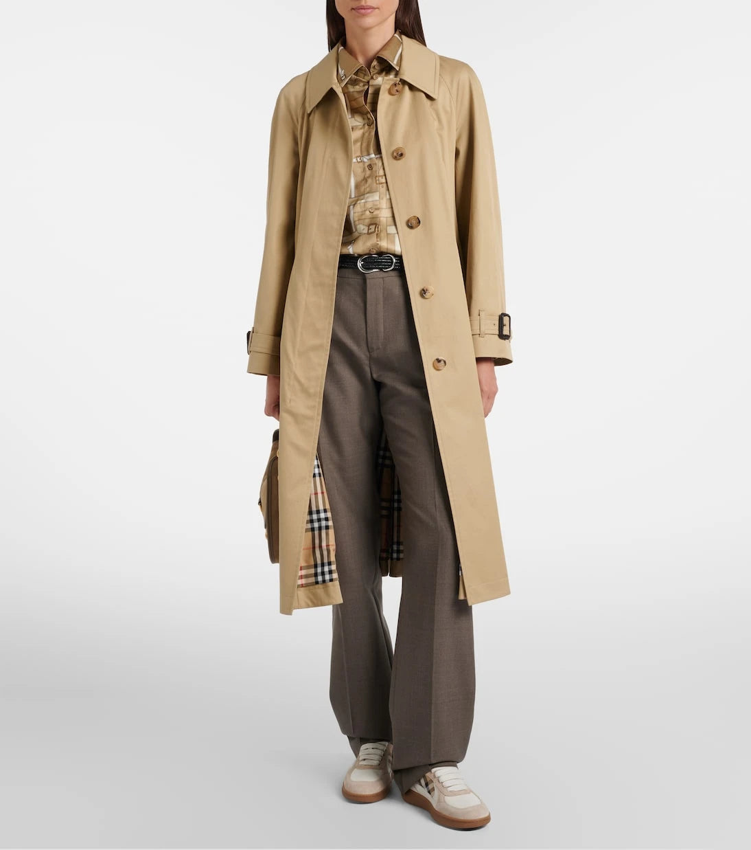 Burberry - Terrace leather and suede sneakers