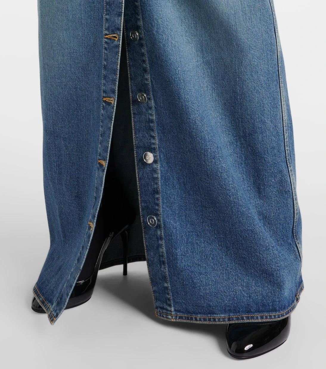 Alaïa - Denim maxi skirt