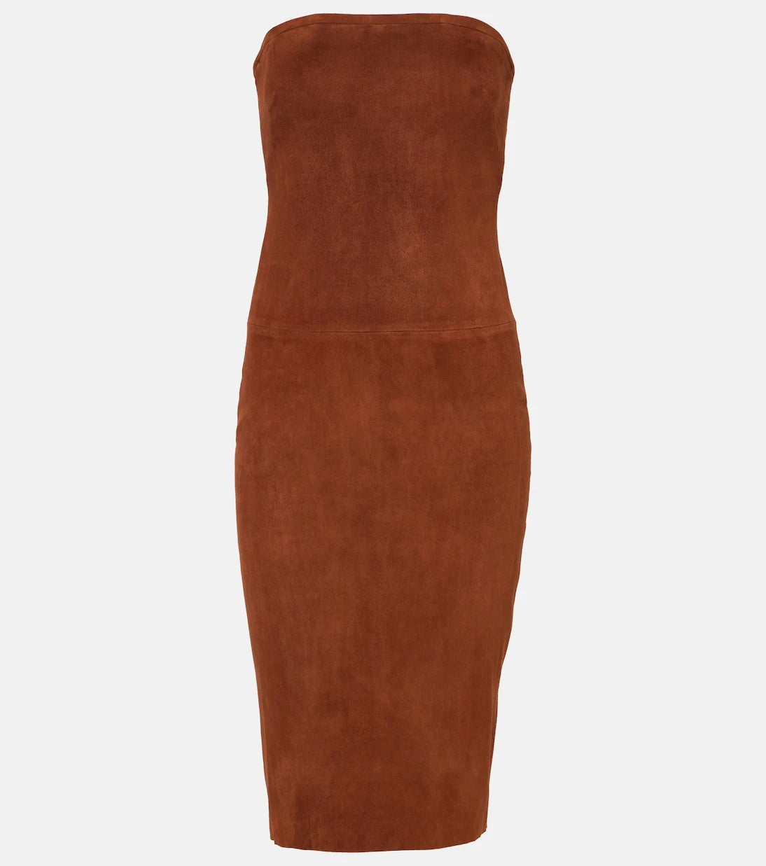 Stouls - Monica strapless suede midi dress