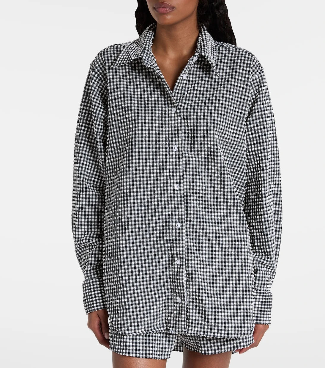 Hunza G - Gingham oversized shirt