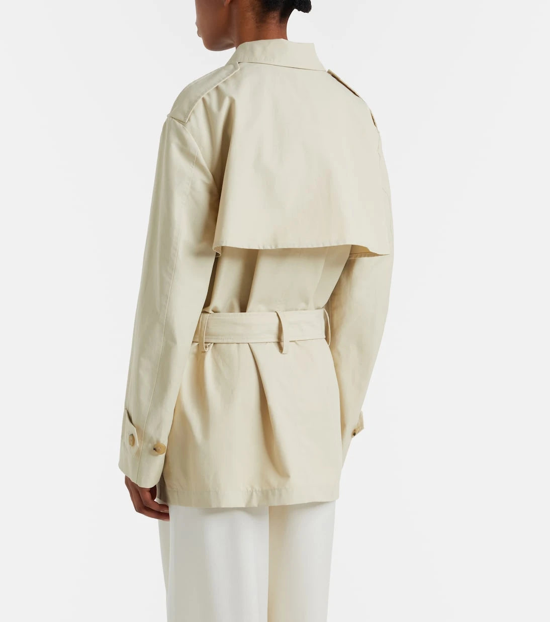 Vince - Cotton-blend cropped trench coat