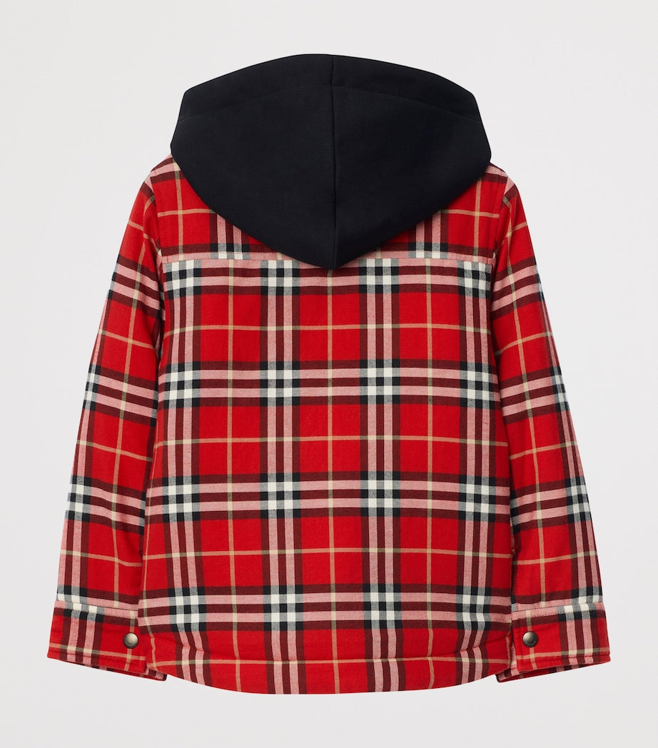 Burberry Kids Cotton Check Hooded Jacket (3-12 Years)
