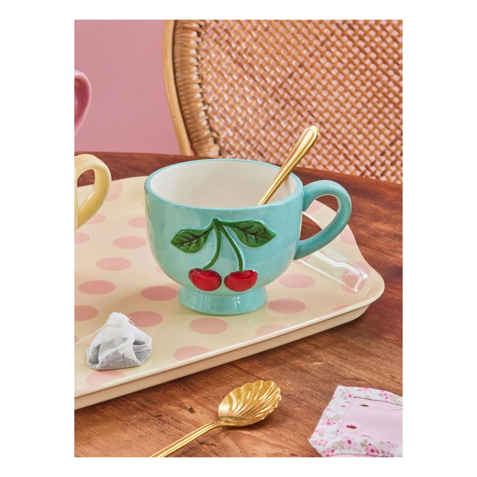 Rice - Ceramic mug Cerise | Blue
