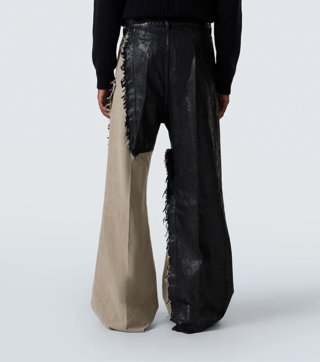Rick Owens - Joris coated distressed wide-leg jeans