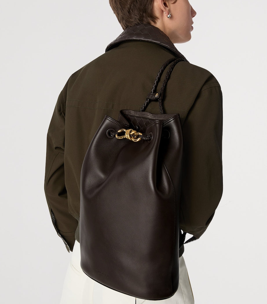 Bottega Veneta Leather Andiamo Backpack