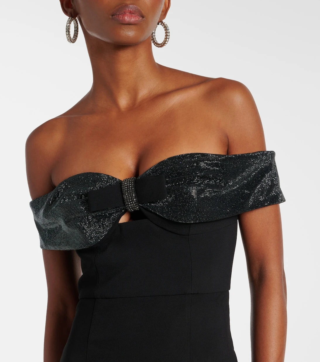 Self-Portrait - Strapless embellished midi dress
