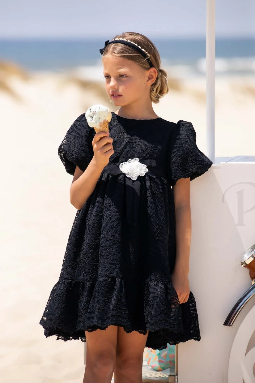 Patachou - Ruffled lace dress