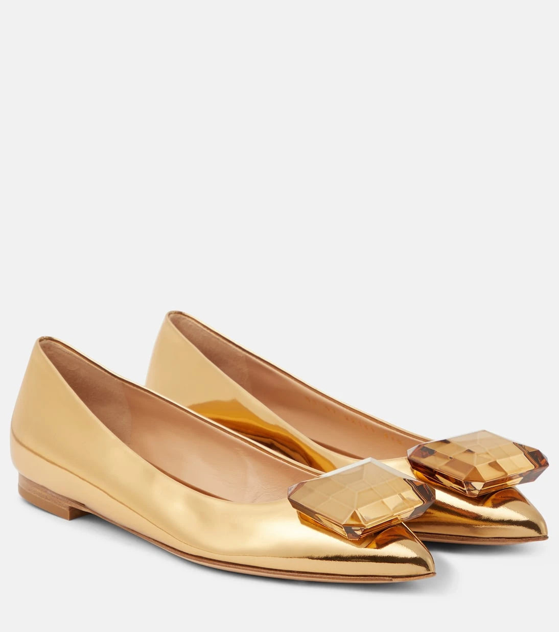 Gianvito Rossi - Jaipur embellished leather ballet flats