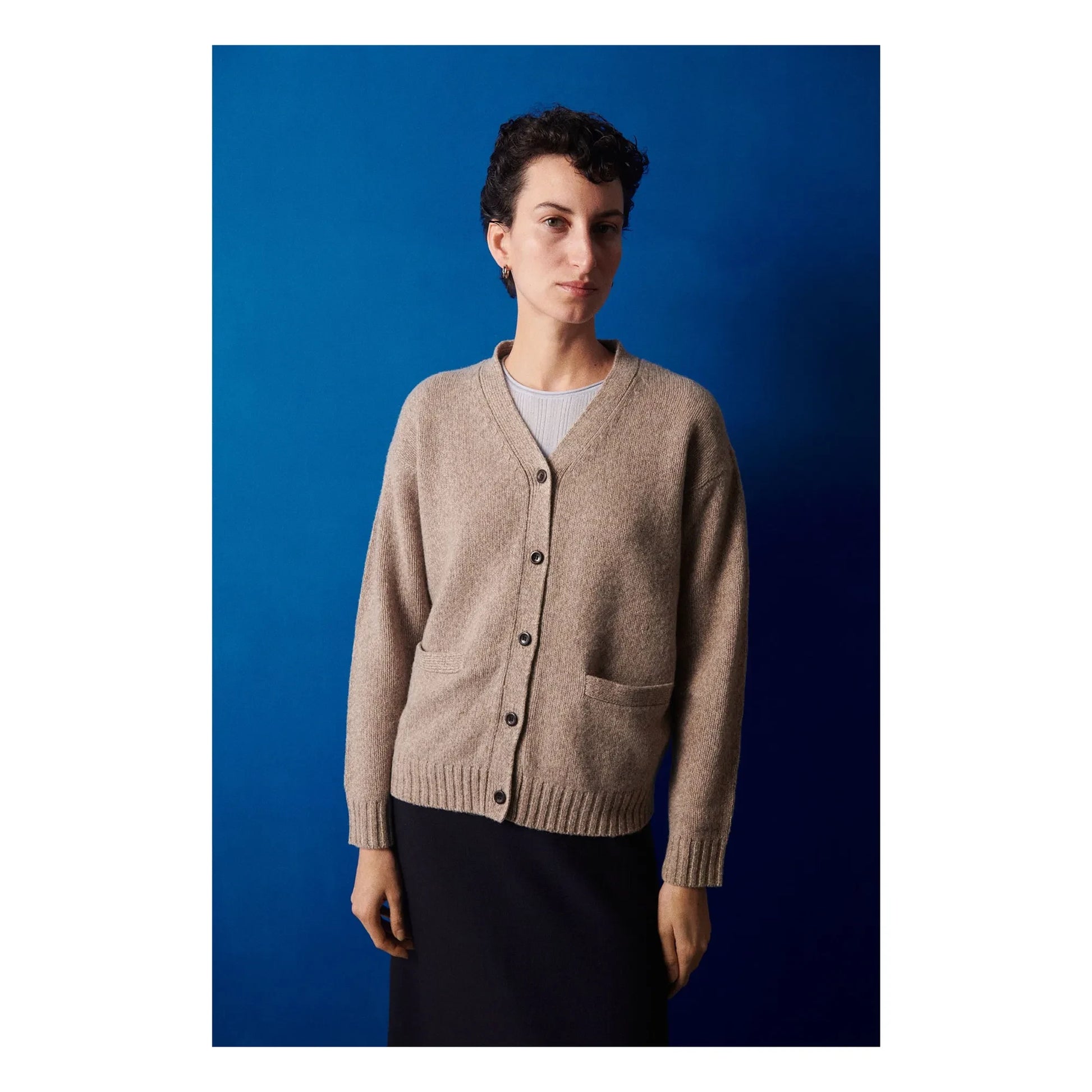 FUB - Lambswool Cardigan - Women's Collection | Heather beige