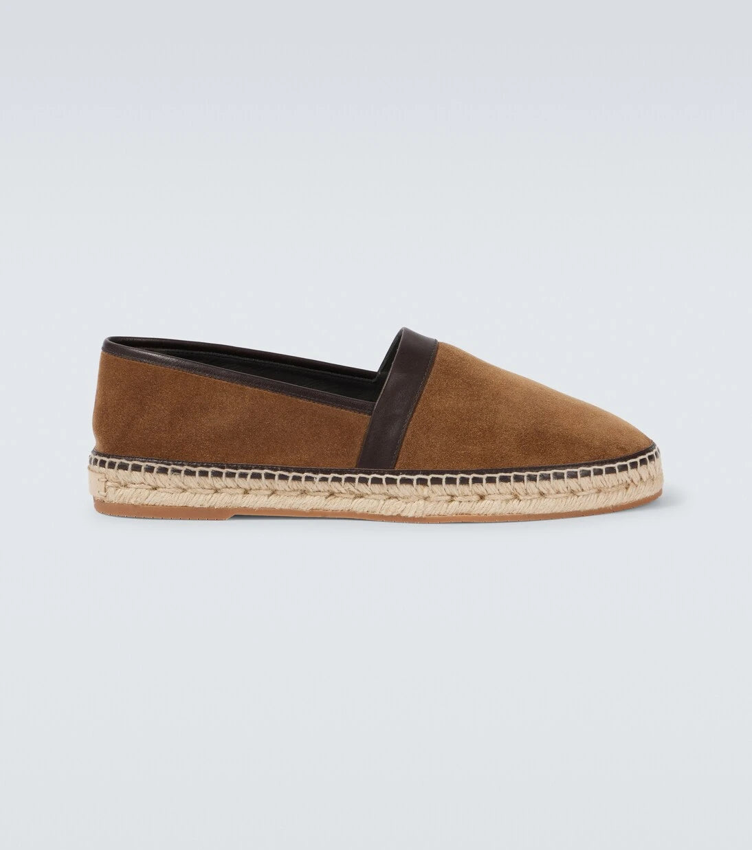 Manolo Blahnik - Nerano leather-trimmed suede espadrilles