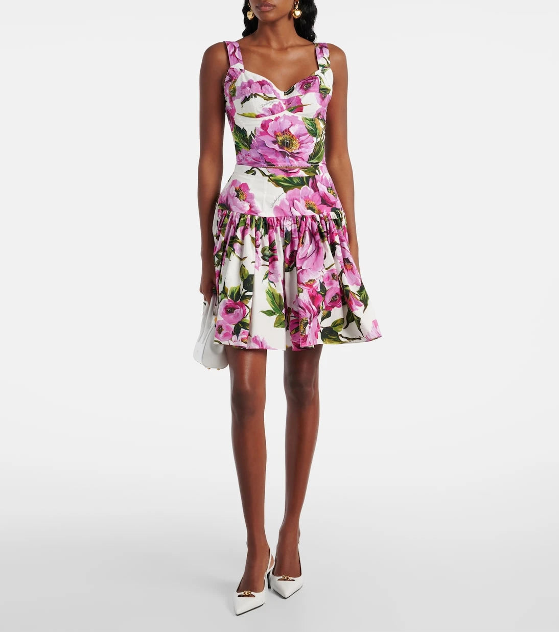 Dolce&Gabbana - Floral cotton miniskirt