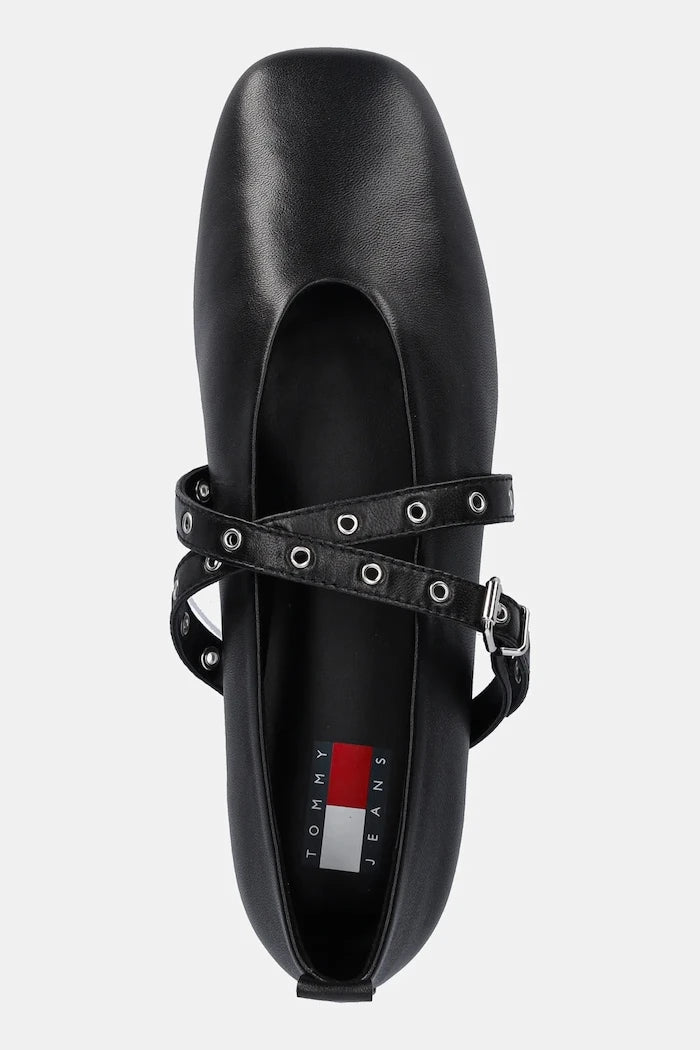 Tommy Jeans TJW LEATHER MARYJANE BALLERINA Deri Babet