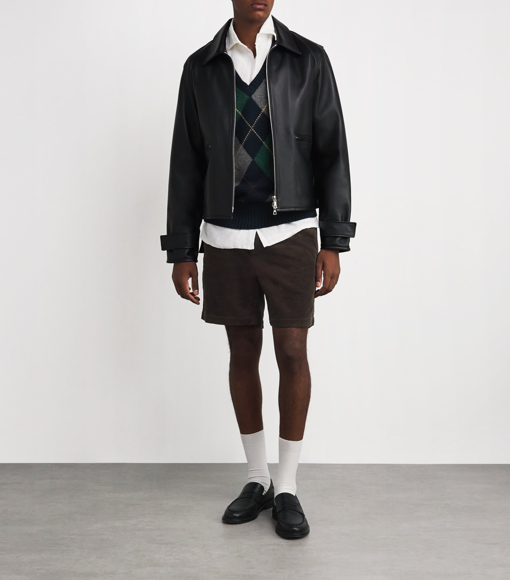 Cotton Corduroy Logo Shorts