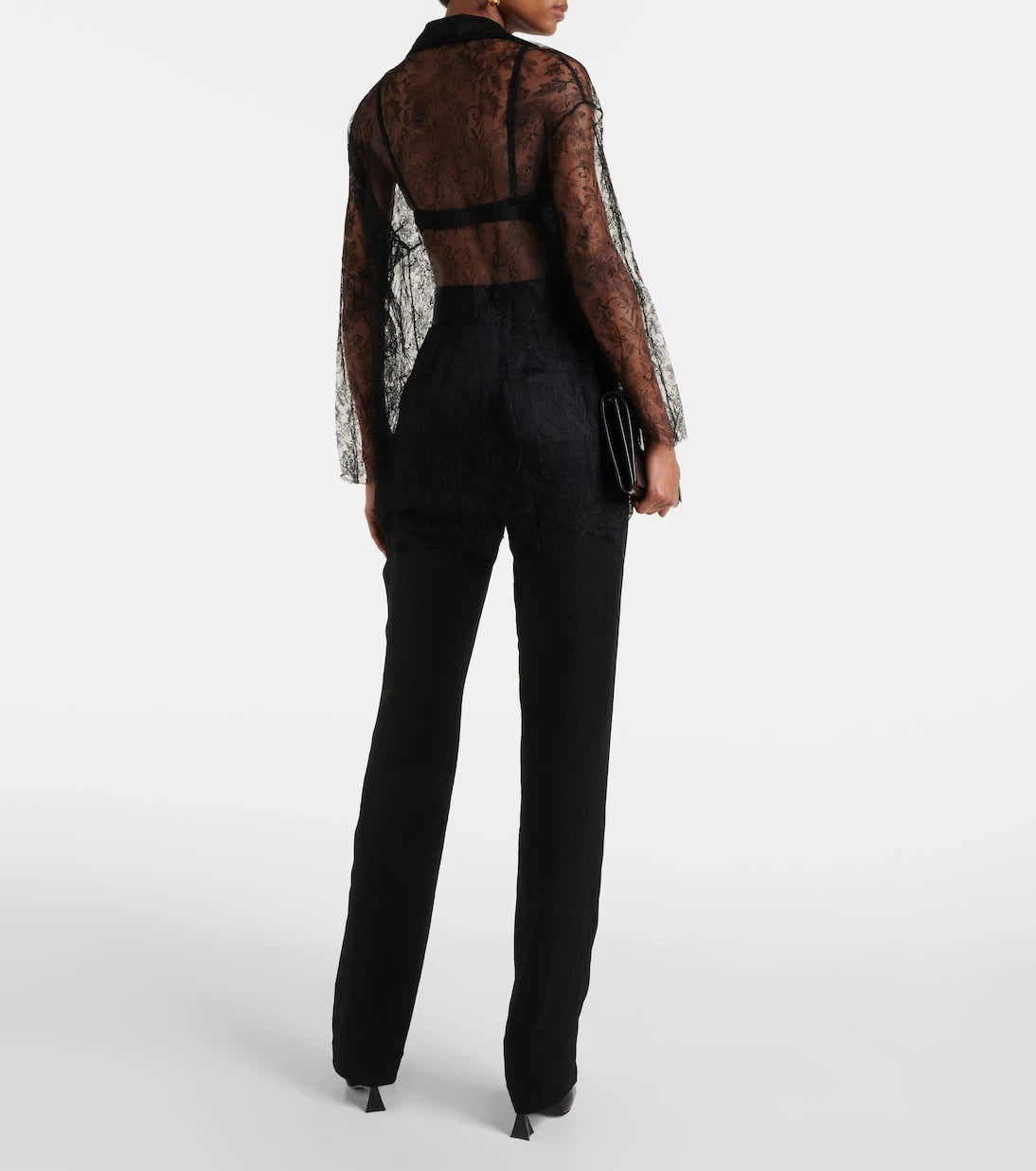 Tove - Lucie floral lace silk top