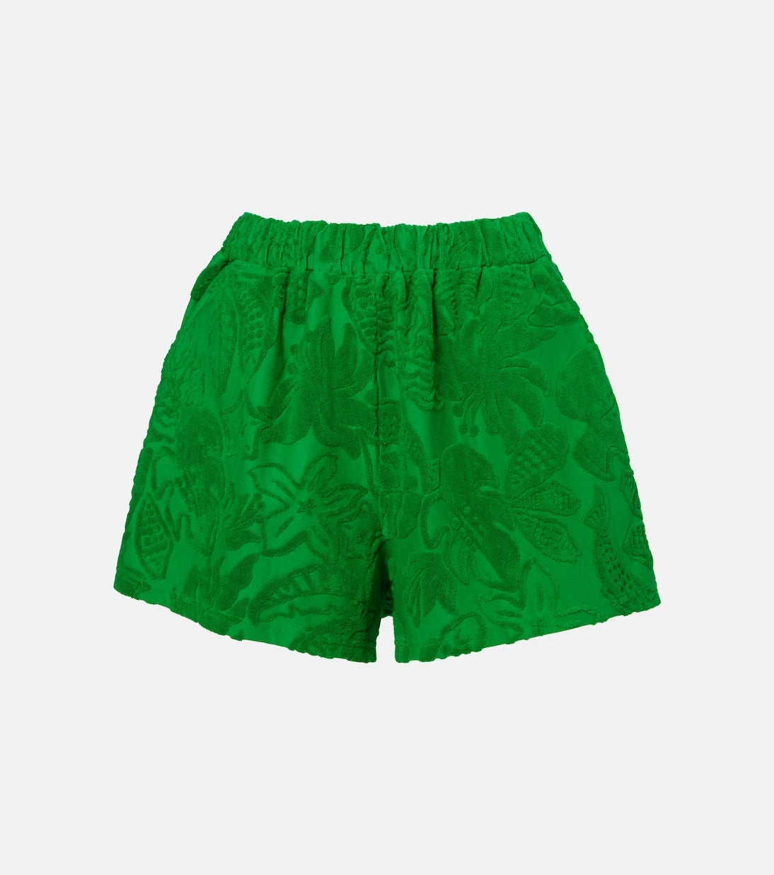 Farm Rio - Floral cotton-blend terry shorts