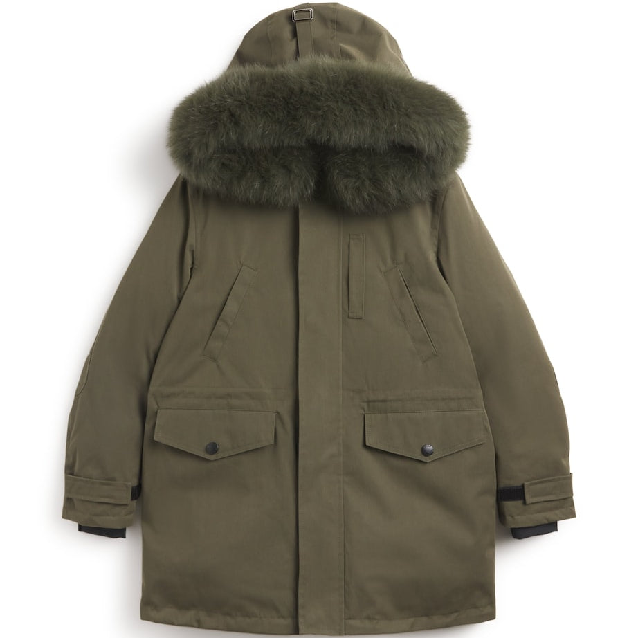 Yves Salomon Enfant Cotton-Blend Fur-Trim Parka (4-14 Years)