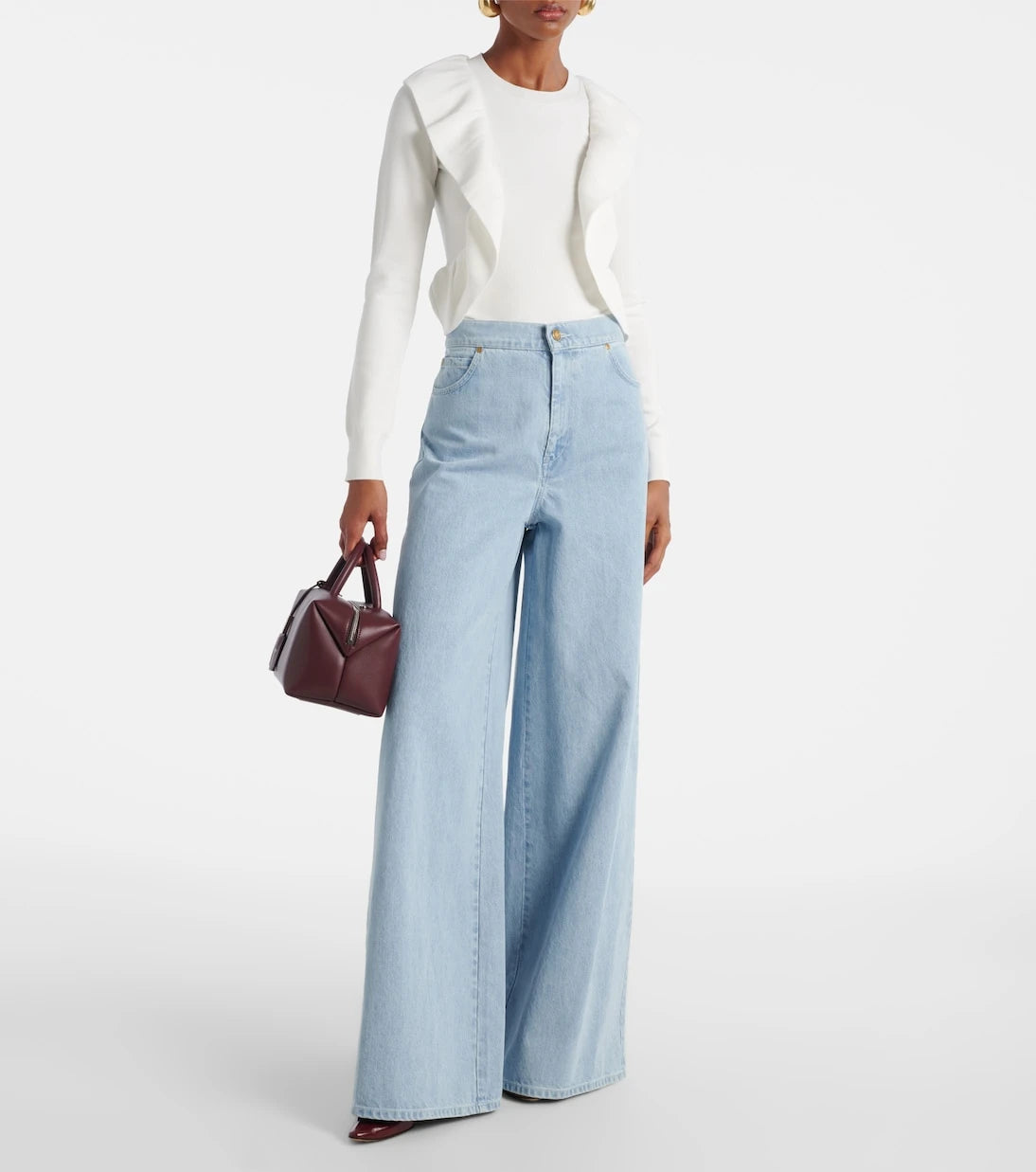 Max Mara - Agenzia knitted ruffled top