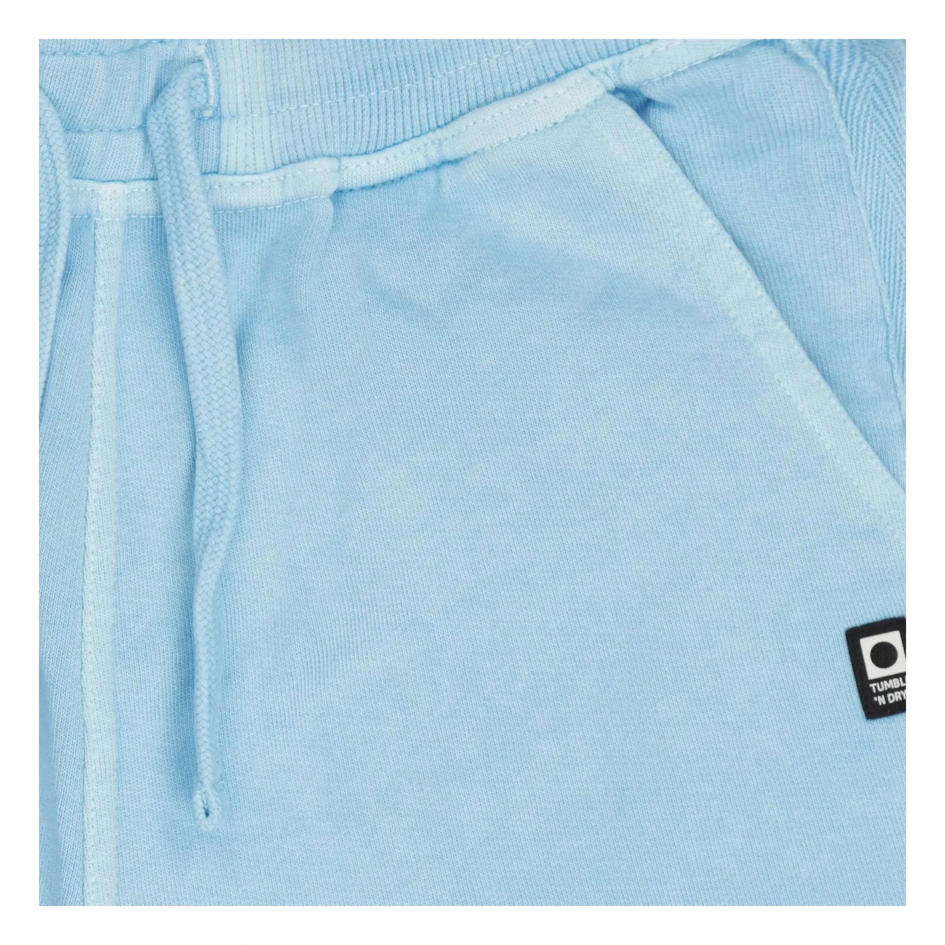 Tumble N'Dry - Big Wave Organic Cotton Jogger Shorts | Light blue