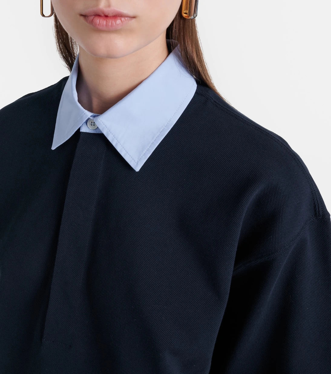 Stella McCartney - Cropped cotton piqué polo shirt