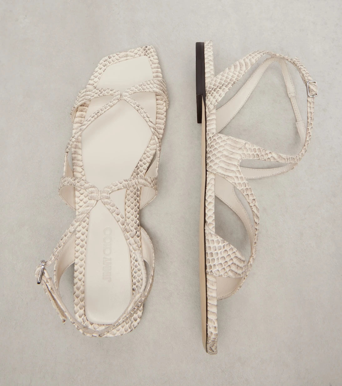 Jimmy Choo - Ayla snake-effect leather sandals