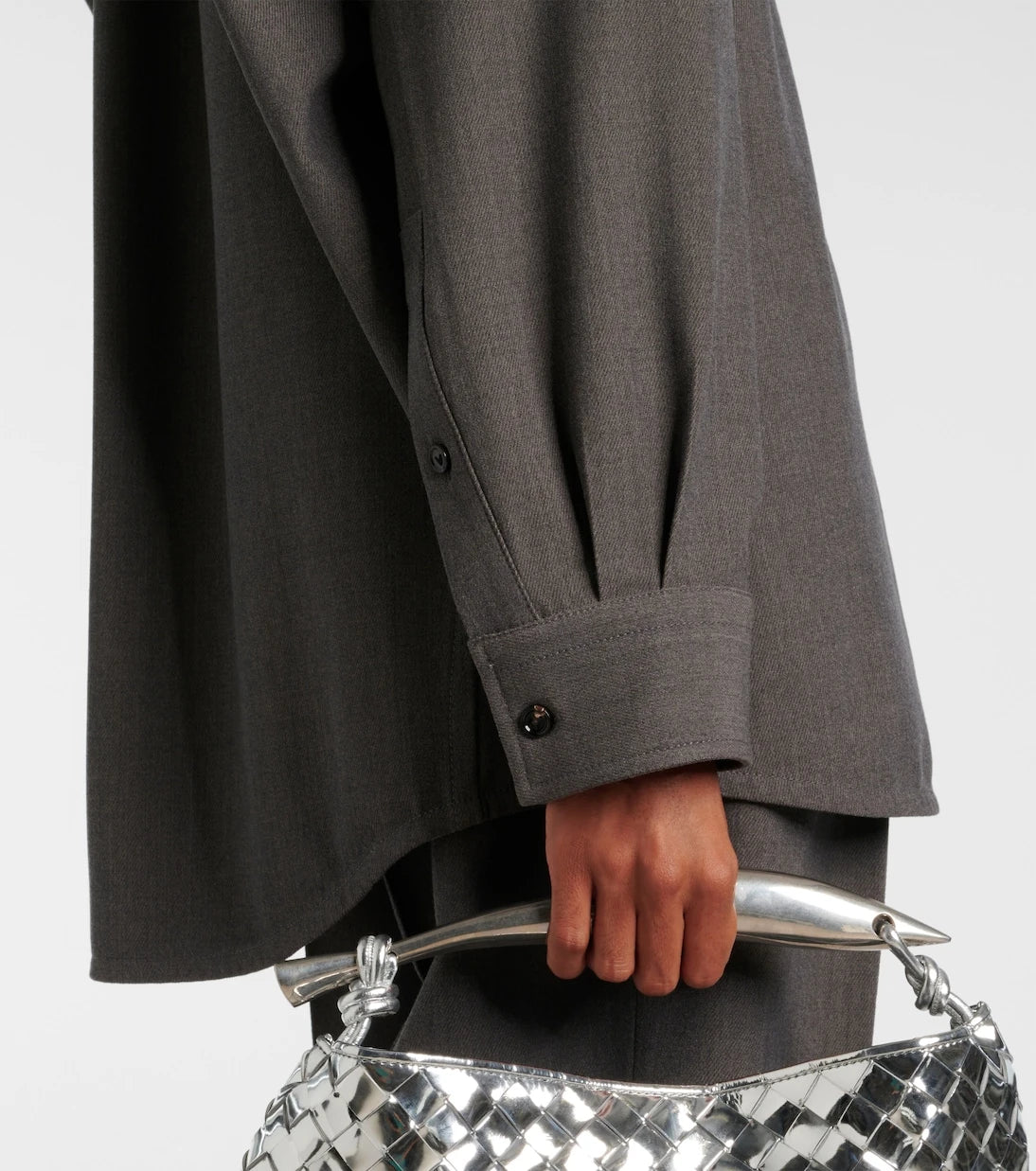 Bottega Veneta - Oversized wool-blend shirt