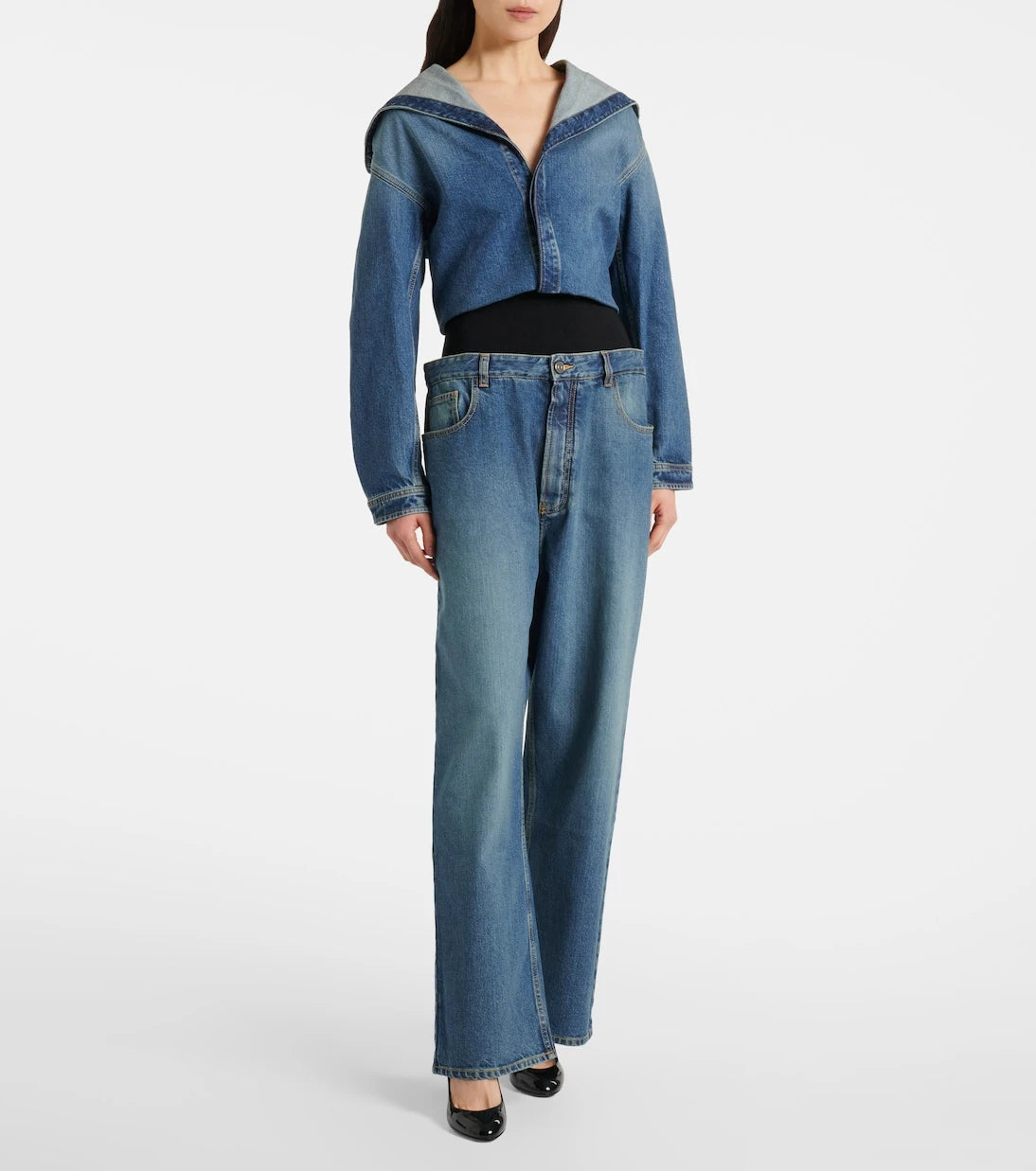 Alaïa - Hooded denim shirt
