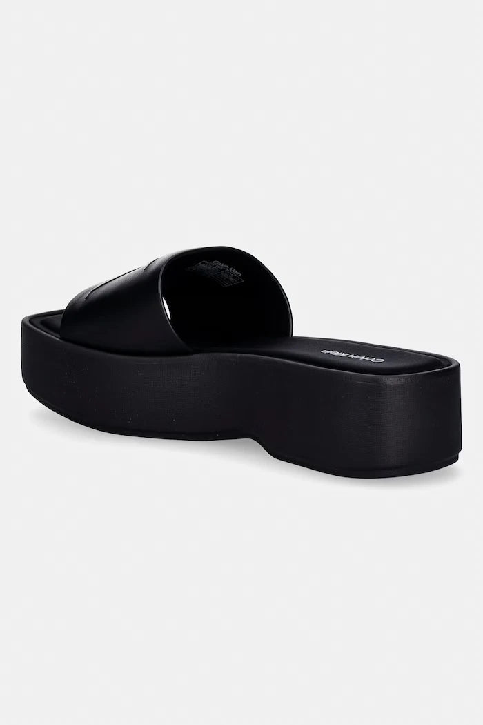 Calvin Klein чехли дамски кожени FLATF SNDL LTH MG