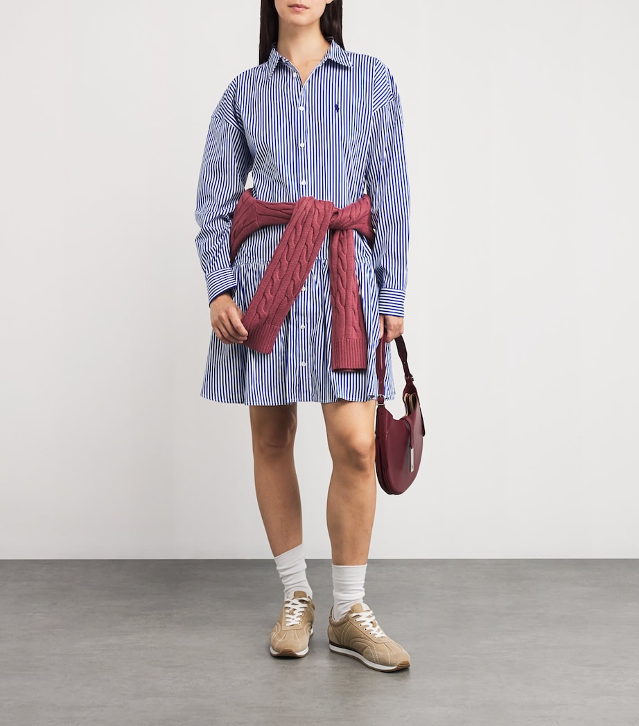 Polo Ralph Lauren Multi Cotton Stripe Mini Shirt Dress
