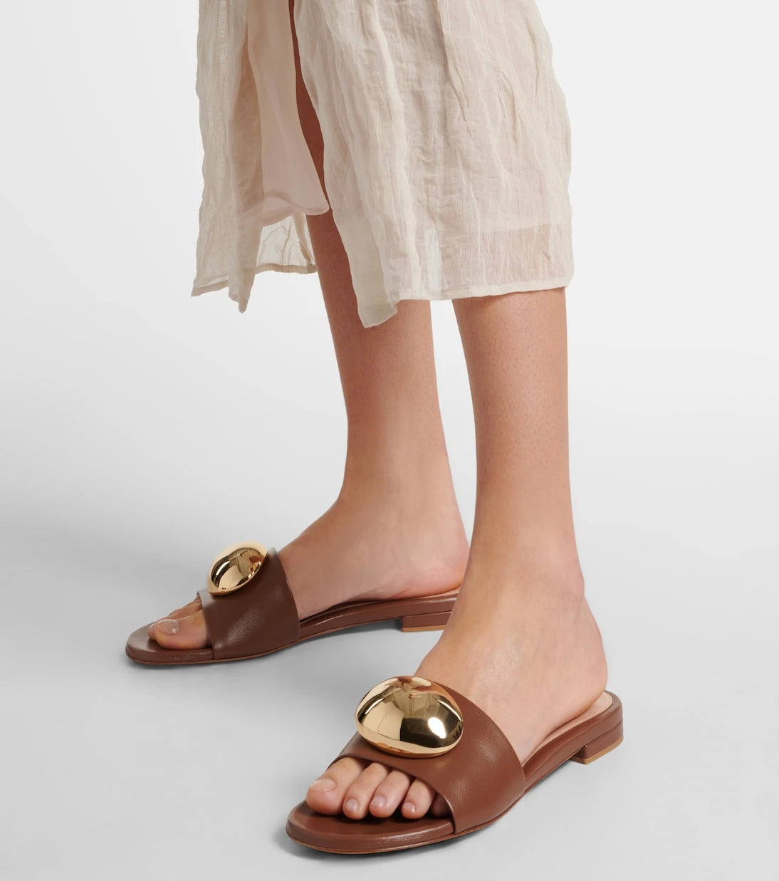 Gianvito Rossi - حذاء ميول Sphera من الجلد المزين