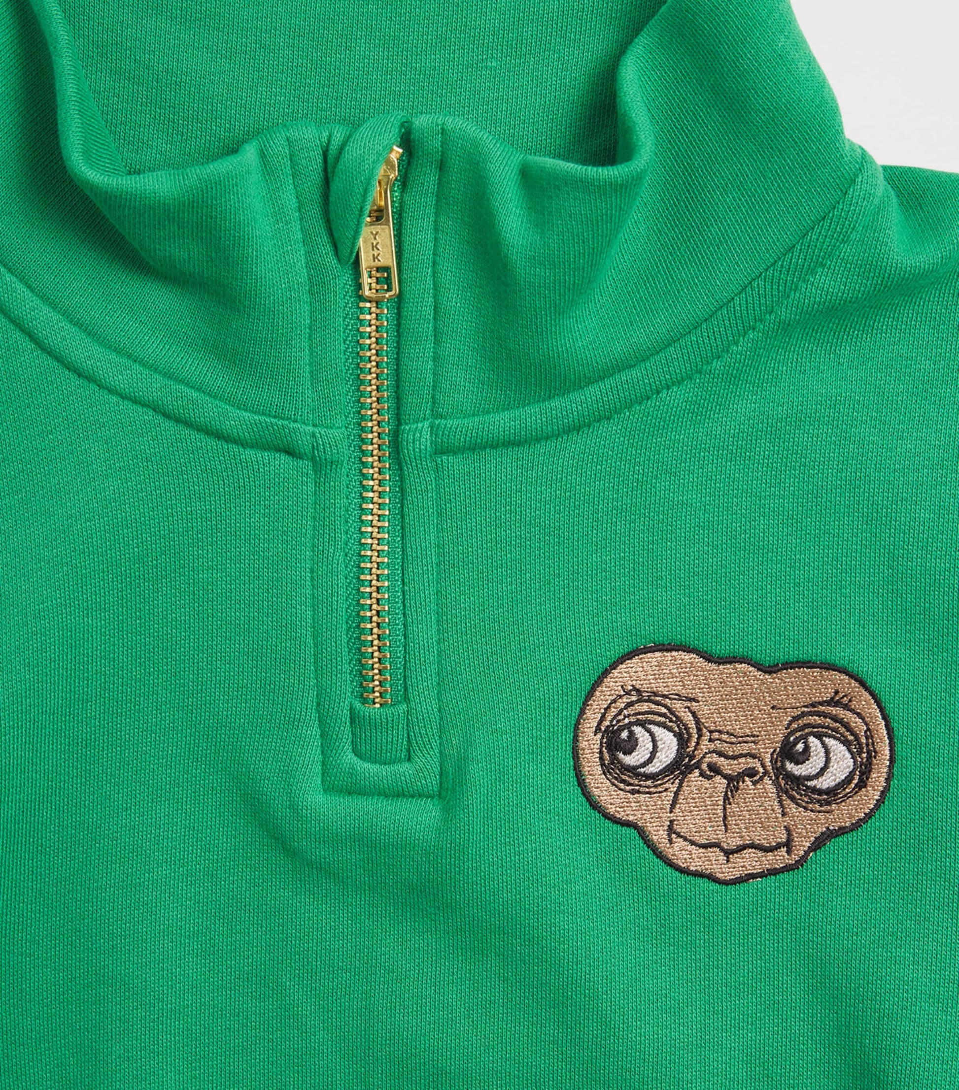 Mini Rodini x E.T. Organic Cotton Half-Zip Sweatshirt (3-11 Years)