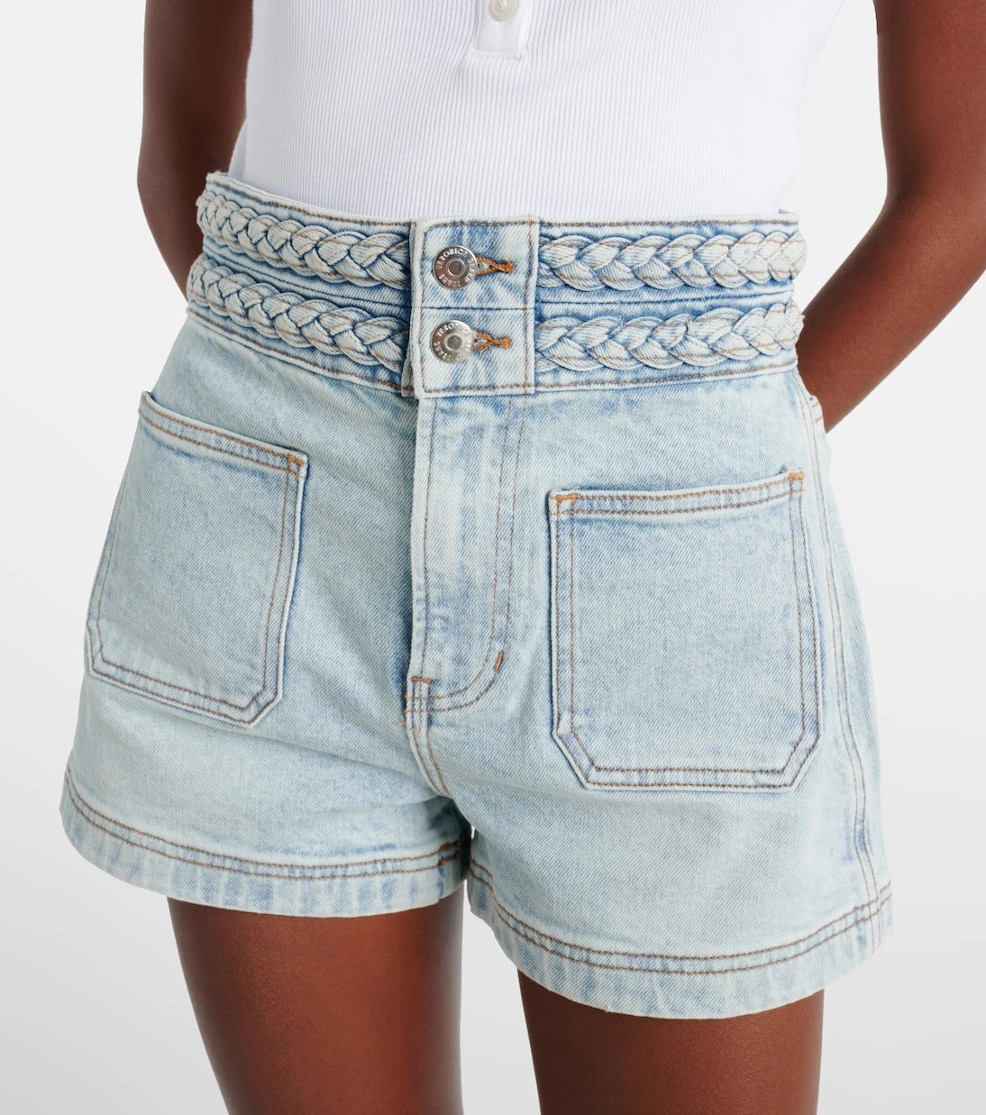 Veronica Beard - Elijah high-rise denim shorts