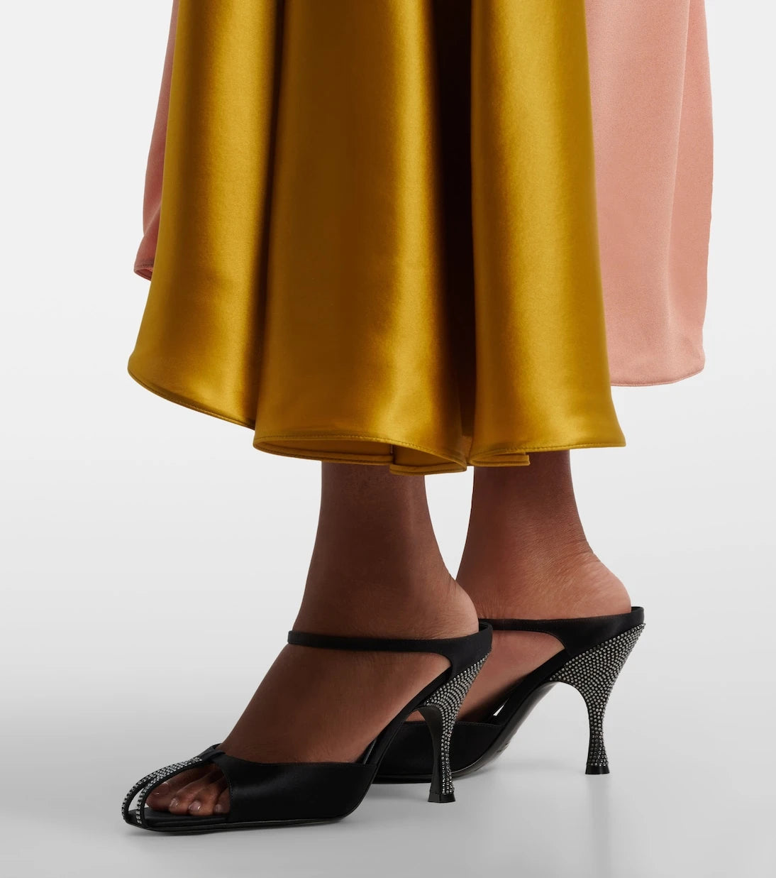 Herbert Levine - Hidden Gem embellished satin mules
