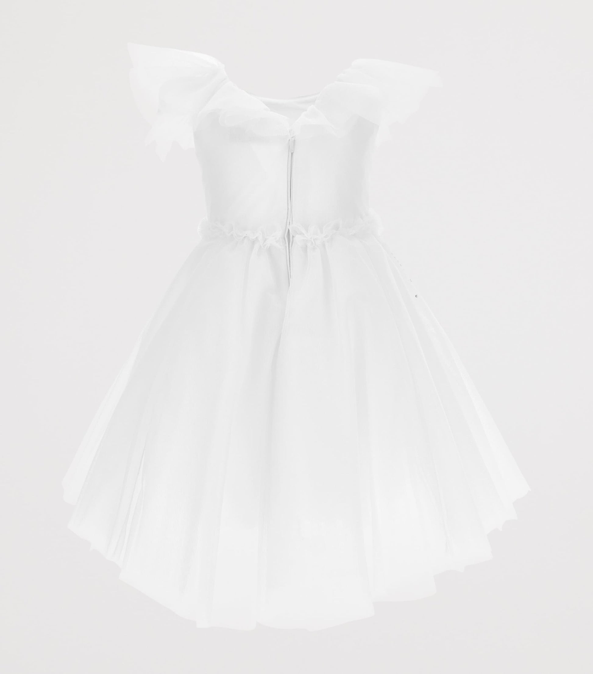 White Tulle Embellished Dress (2-12 Years)
