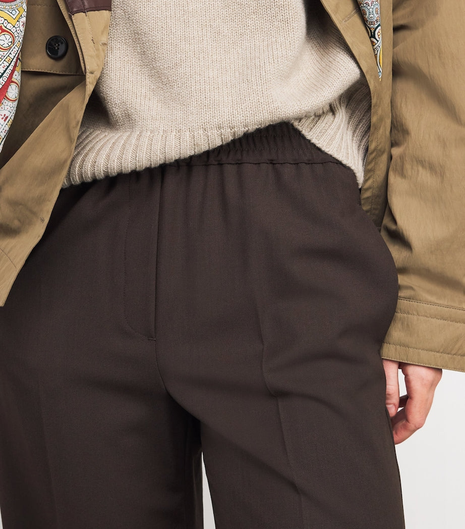 Brown Wide-Leg Trousers