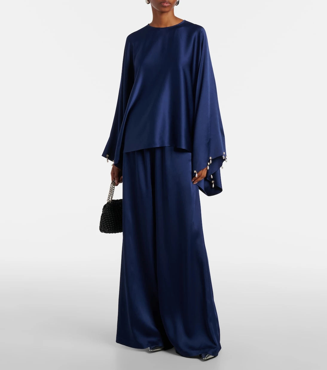 Stella McCartney - Satin wide-leg pants