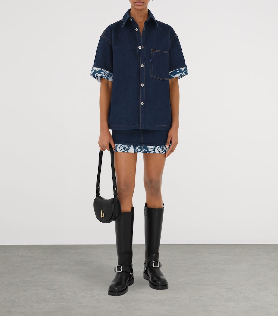 Burberry Black Mini Leather Rocking Horse Shoulder Bag