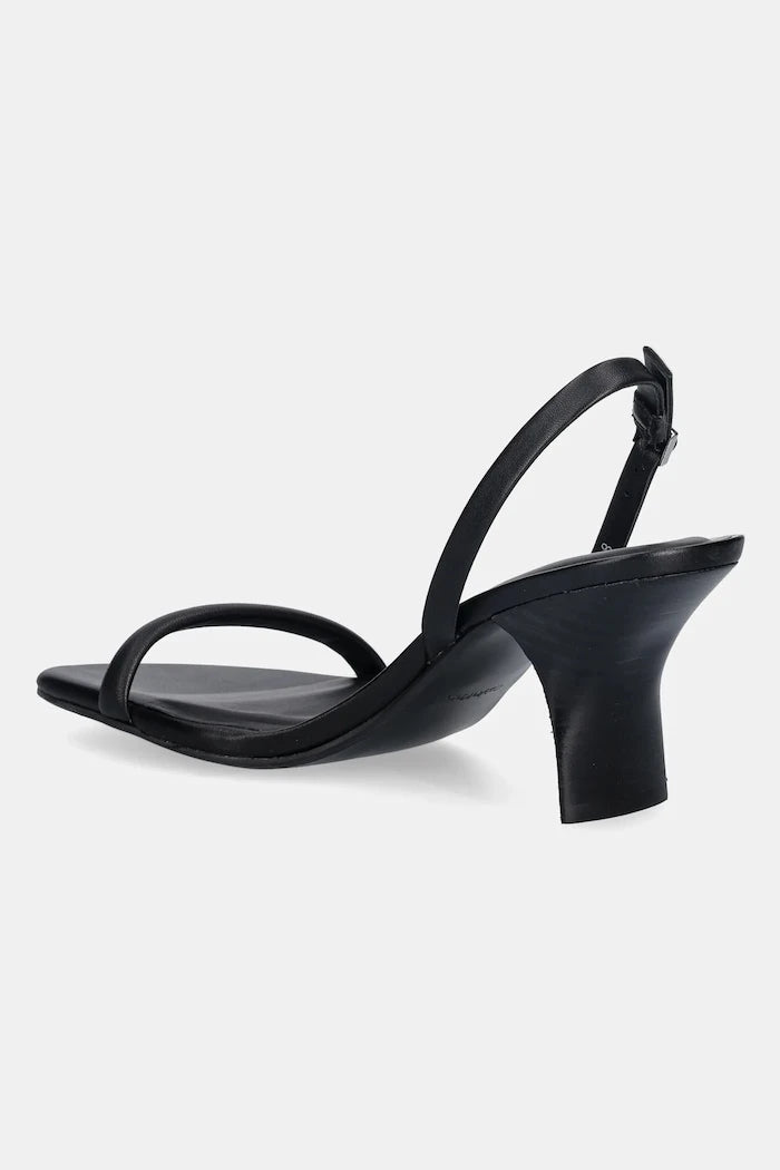 Кожени сандали Calvin Klein SCULPT KITT HEEL STRAPPY LTH