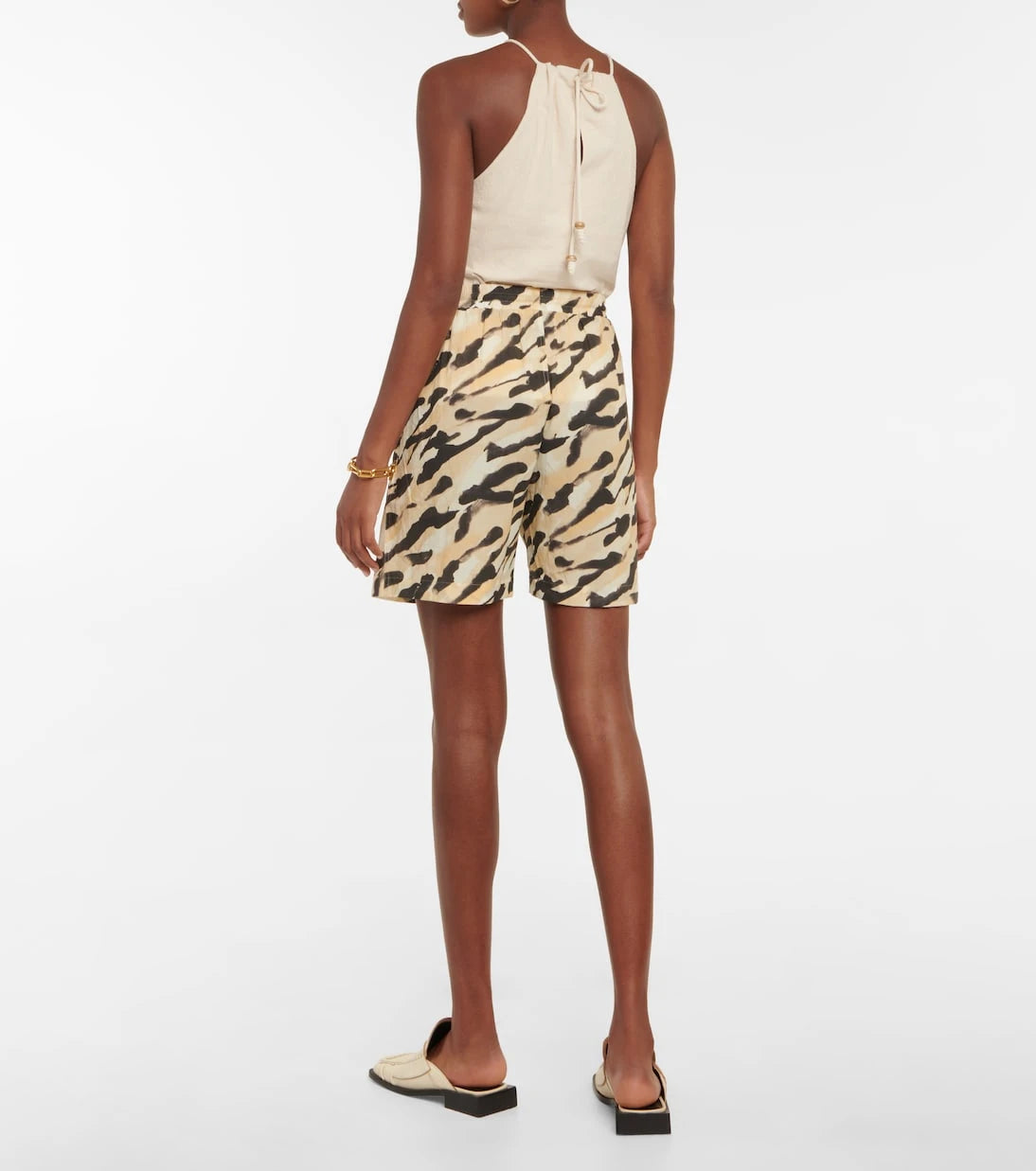 Nanushka - High-rise printed shorts