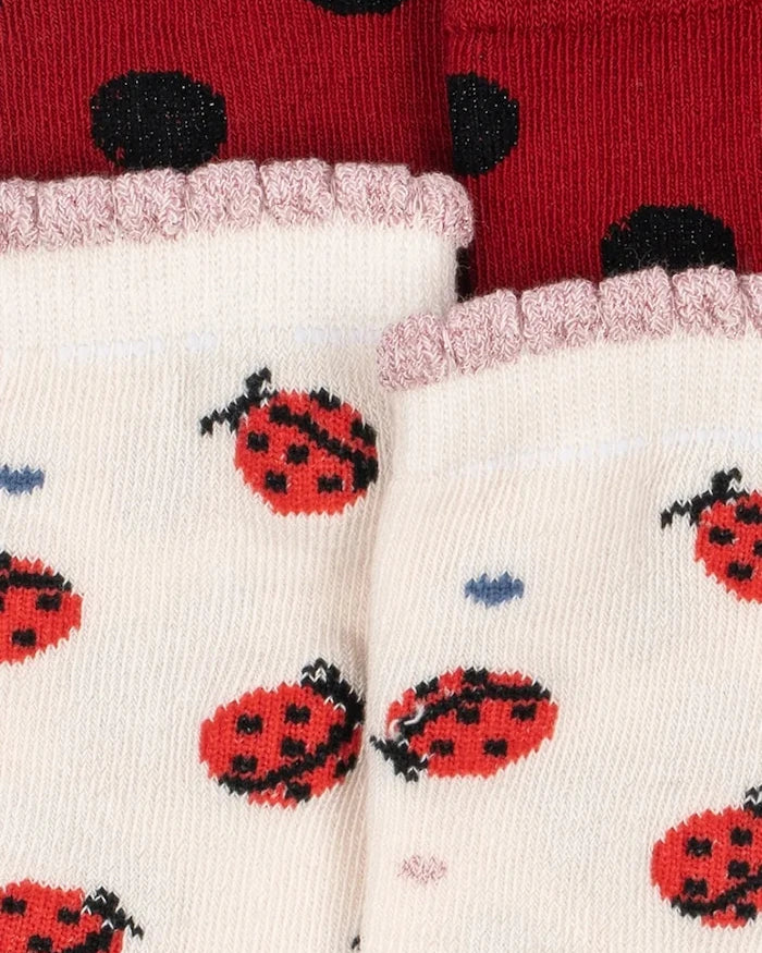 Детски чорапи Konges Sløjd 2 PACK LADYBUG JACQUARD SOCKS
