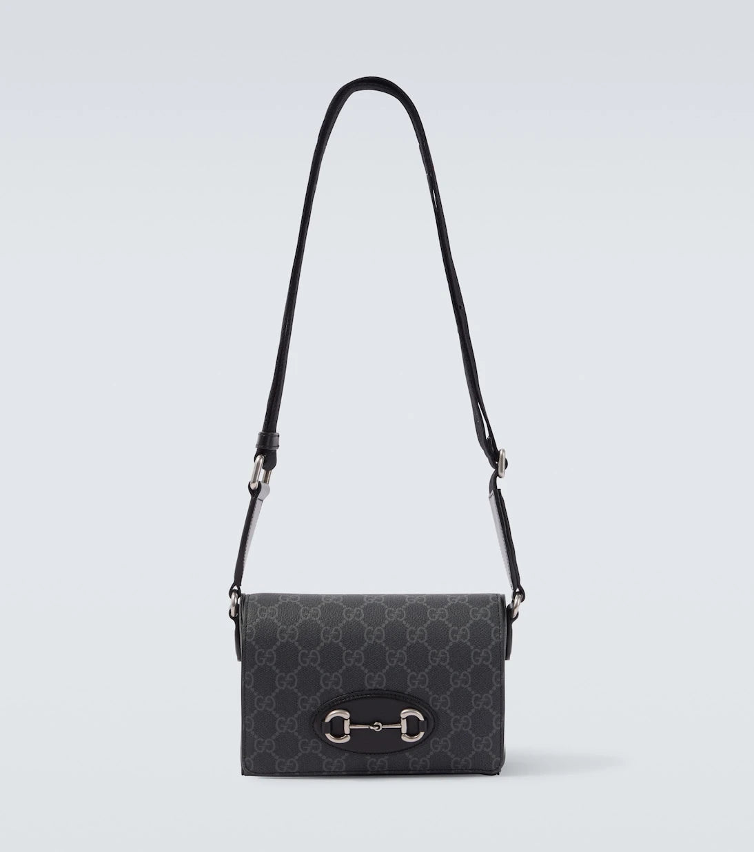 Gucci - GG Supreme leather-trimmed canvas crossbody bag