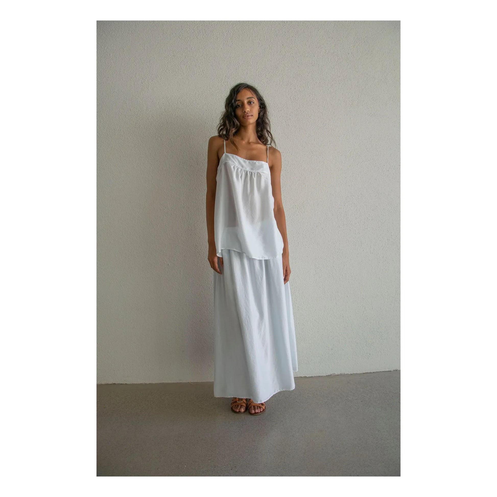 THEAVANT - Top La Fille Pongé de Soie | Light Blue