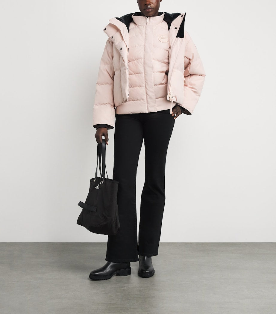 Pink Cropped Grandview Puffer Jacket