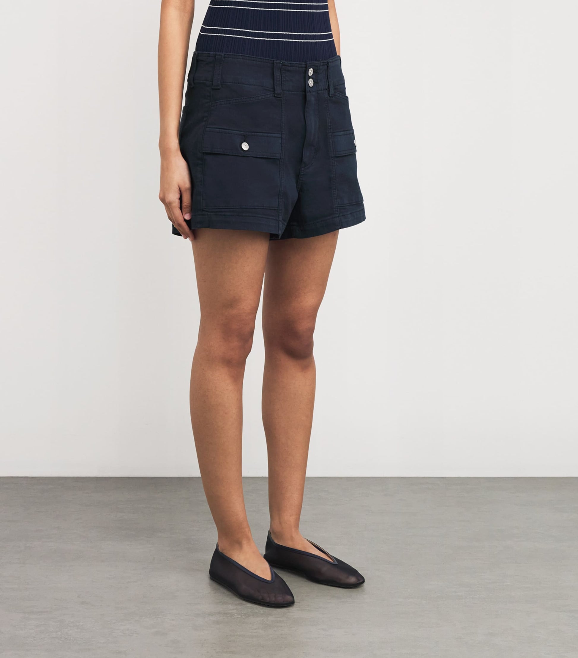 Navy Olivia Cargo Shorts
