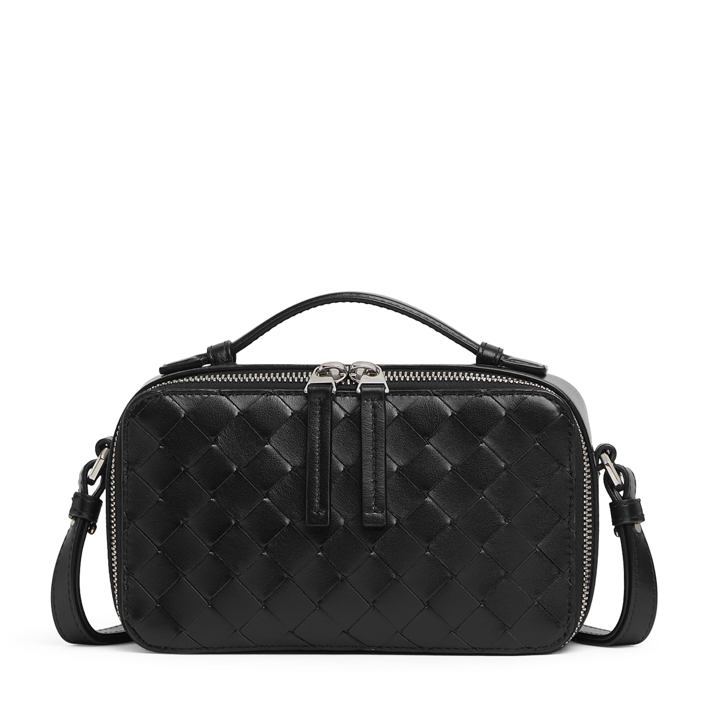 Leather Intrecciato Getaway Phone Pouch