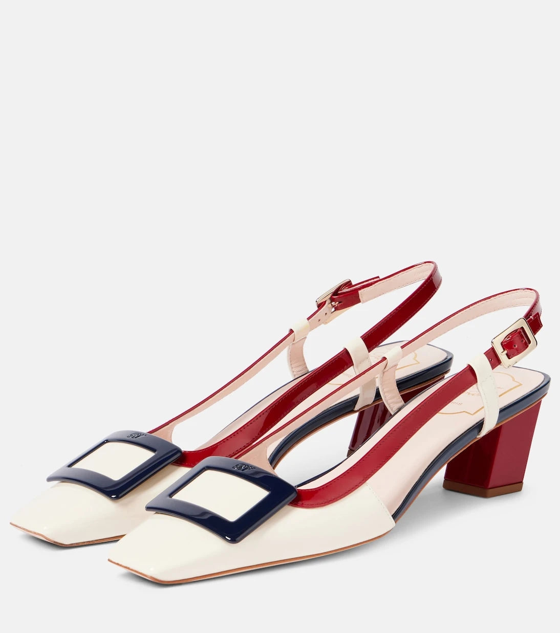 Roger Vivier - Belle Vivier 45 patent leather slingback pumps