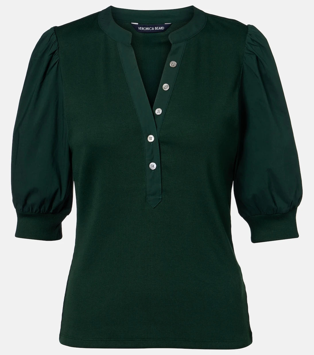 Veronica Beard - Coralee knitted cotton-blend top
