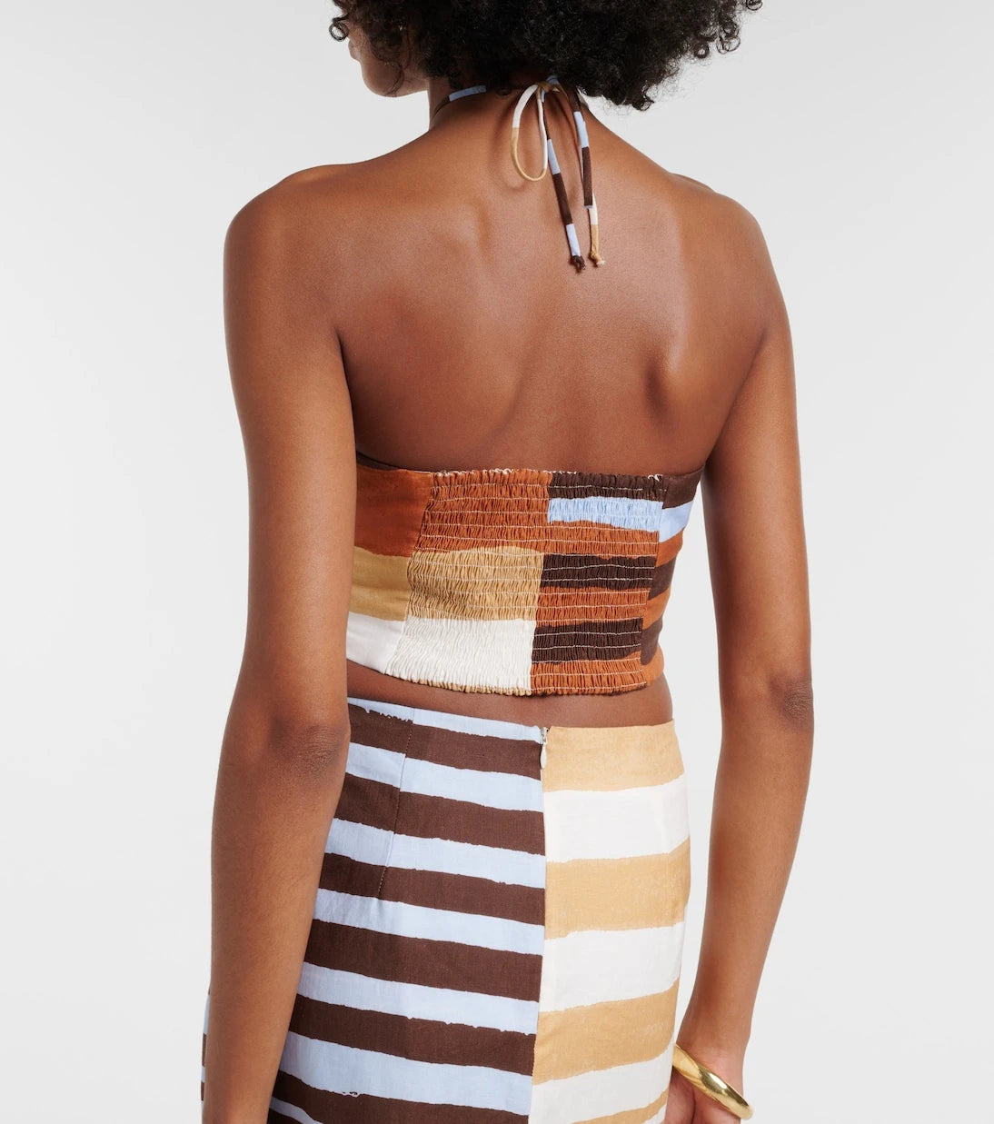 Cala de la Cruz - Lodi striped linen crop top
